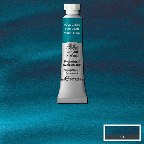 Winsor newton w n professionel akvarelmaling 5ml | aqua grøn