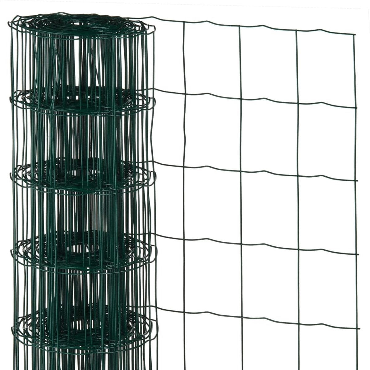 Natur - galvaniseret stålnet - 0,6 x 10 m - grønt - 100 x 75 mm mesh