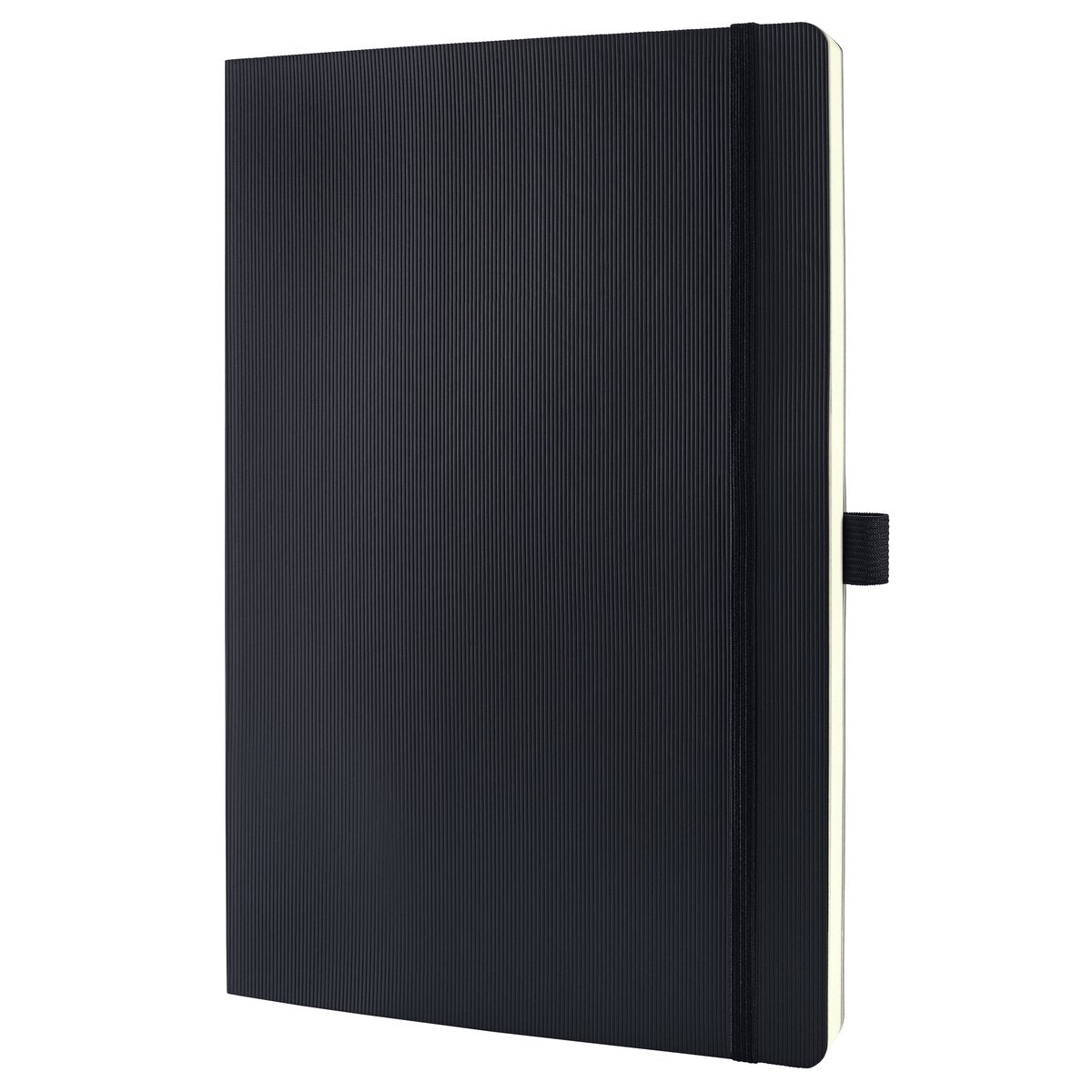 Sigel notesbog koncept - format a4 - sort - blank - softcover - si-co338