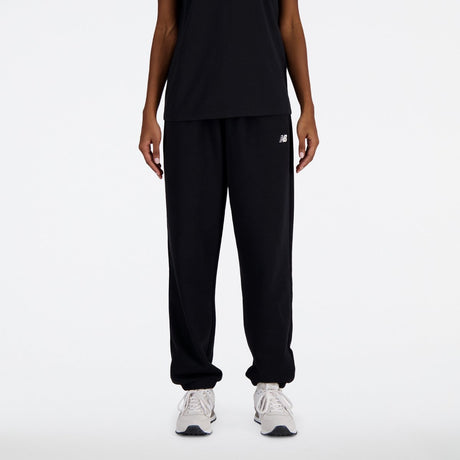 New balance sport essentials french terry dames broek - black