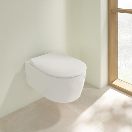 Villeroy boch avento pack vægmonteret toilet - direkte skyl med sæde - soft close og quick release keramik+ hvid