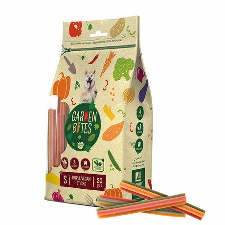 Havebid duvoplus - triple veganer sticks hundesnacks - hundegodbidder - vegetarisk glutenfri - små 20 stk.