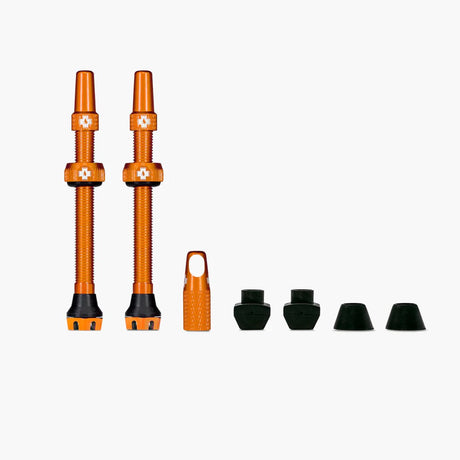 Muc-off tubeless ventiel big bore hybrid medium orange auto schräder ventiel 35mm