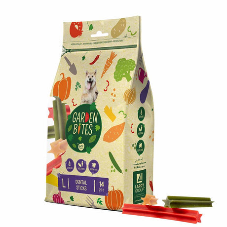 Havebid duvoplus - tandsticks hundesnacks - hundegodbidder - vegetarisk glutenfri - store 14 stk.