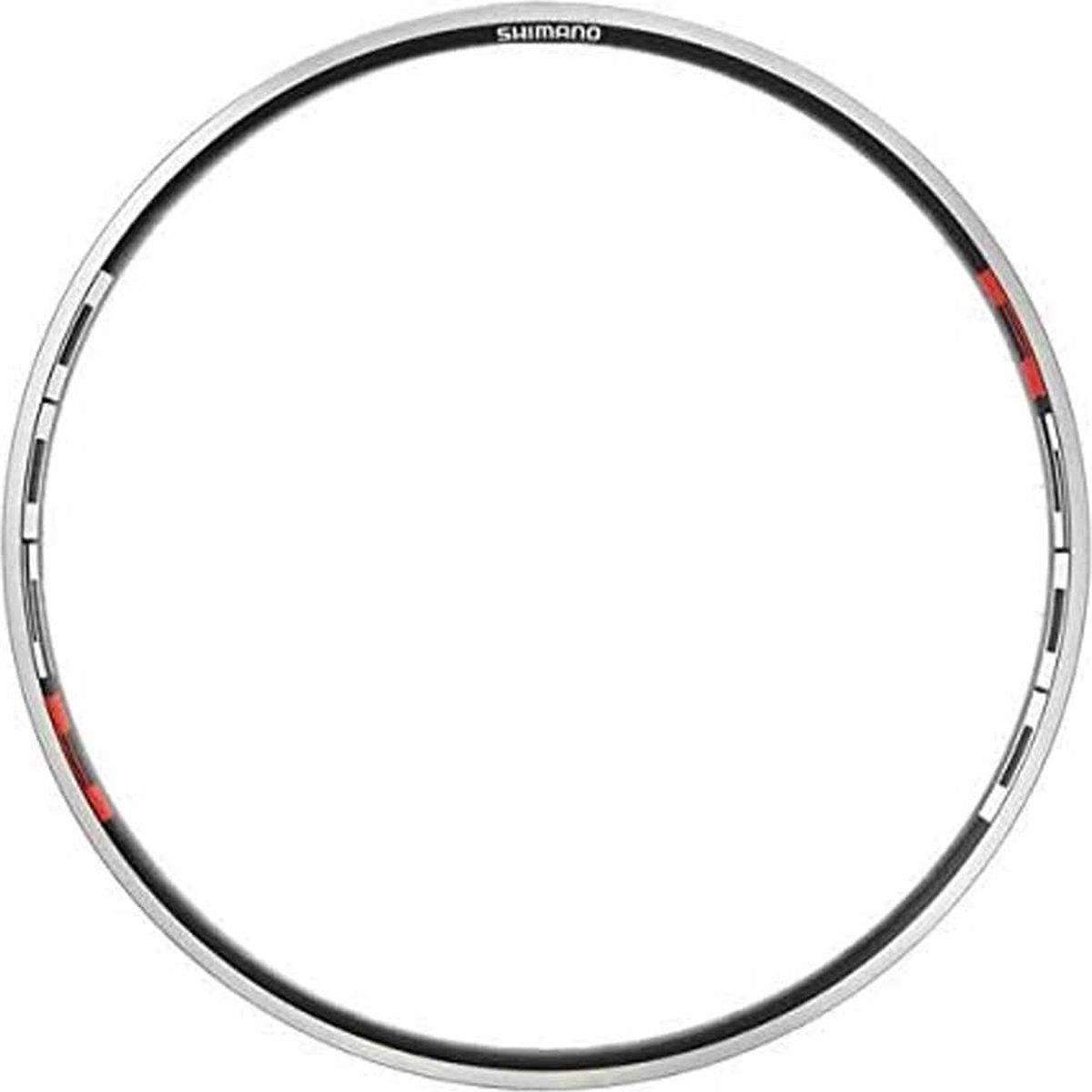 Shimano fælg wh-r501 bag 28 tommer 24 huller sort rød