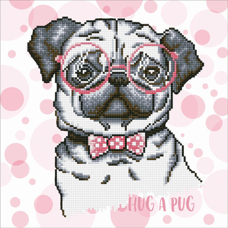 Diamond dotz® kram en mops diamant dotz 43x43 cm