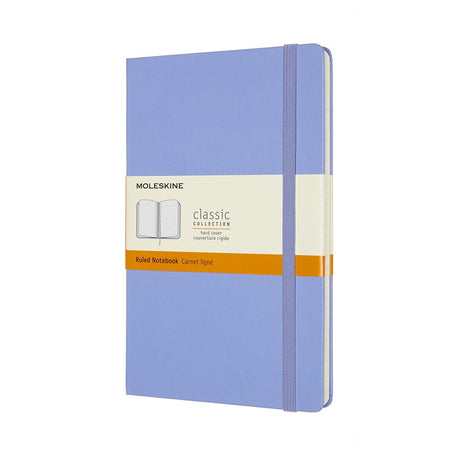 Moleskine klassisk notesbog - stor - hardcover - foret - hortensiablå
