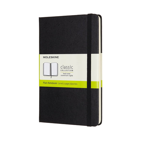 Moleskine klassisk notesbog - medium - hardcover - blank - sort