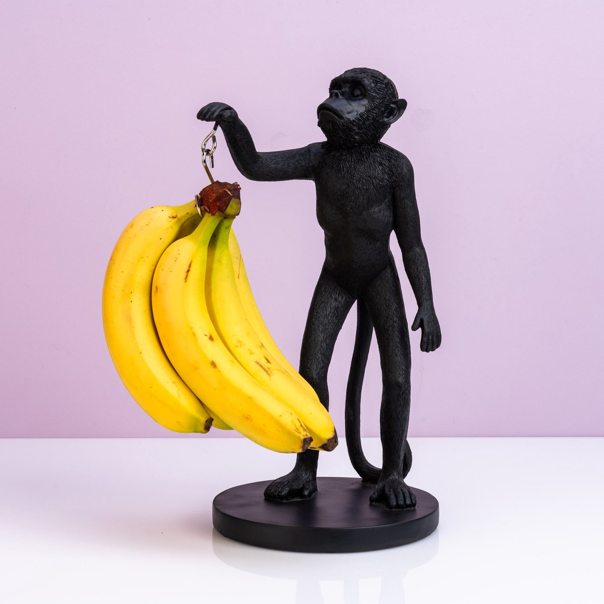Winkee monkey bananholder - sort fra