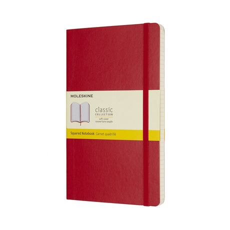 Moleskine klassisk notesbog - stor - softcover - ternet - rød