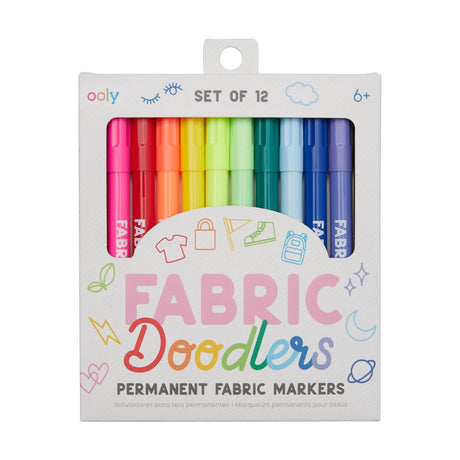 Ooly - stof doodlers - 12 markører til at dekorere dit tøj!
