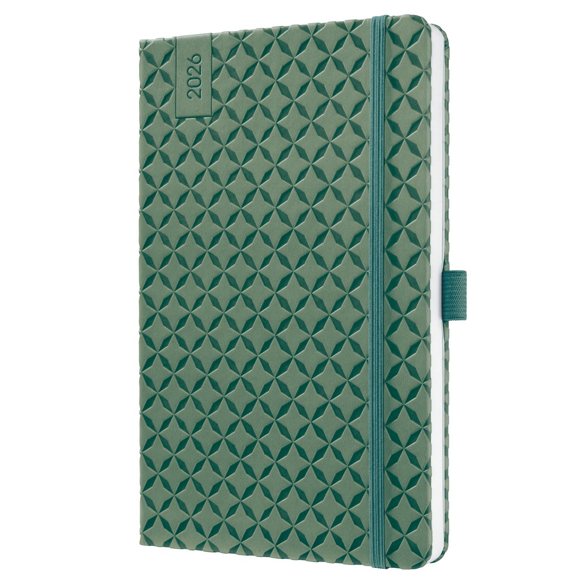 Sigel weekly agenda flair 2026 - størrelse A5 - naturgrøn - hardcover - si-j6135