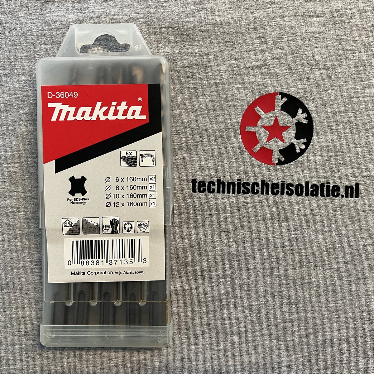 Makita sds plus boresæt 5-delt - d-36049