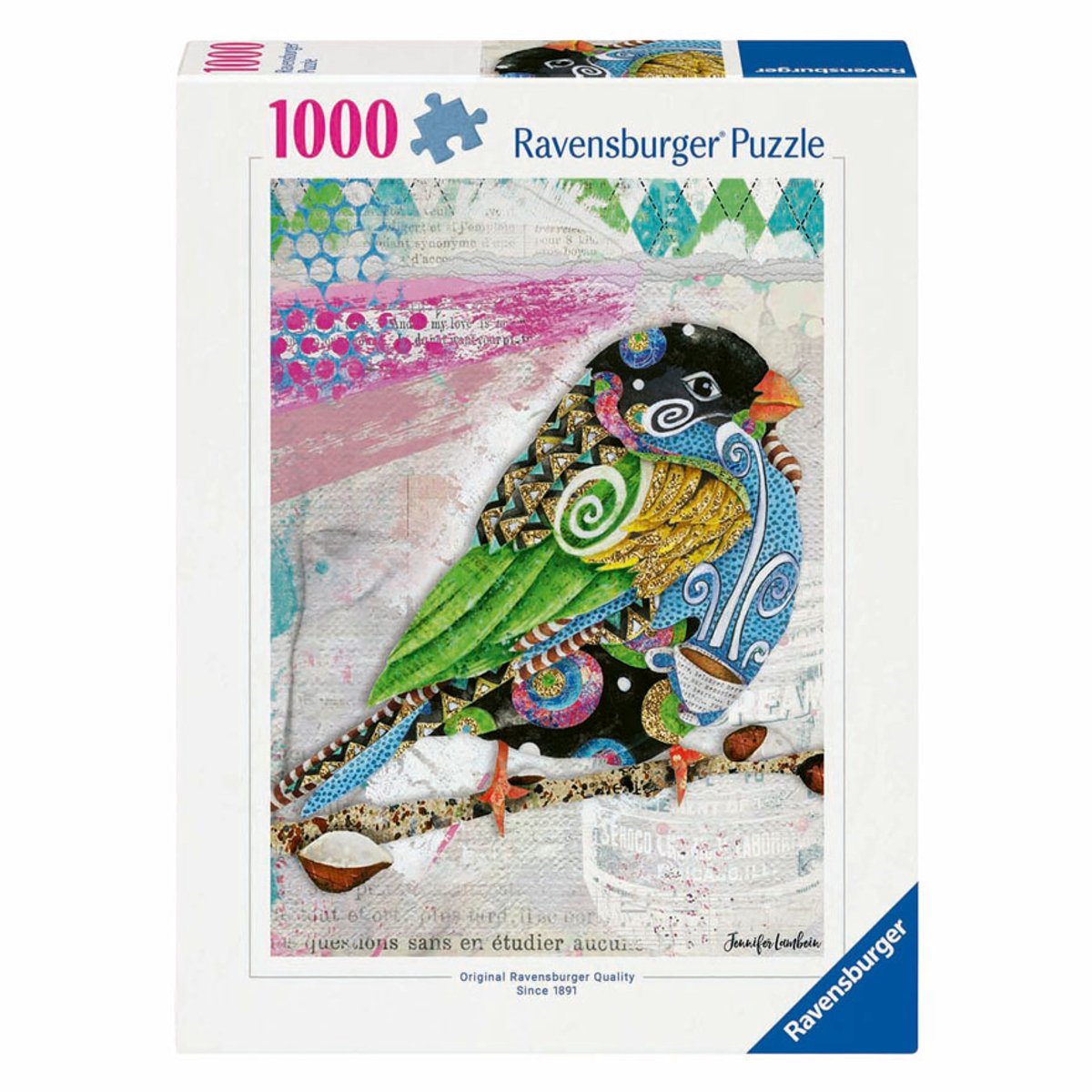 Ravensburger puslespil swirly bird - puslespil - 1000 brikker