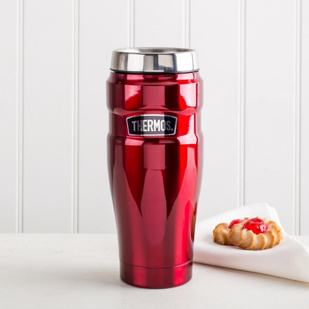 Termokande king isoleret kop 470 ml - rød