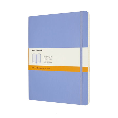 Moleskine klassisk notesbog - ekstra stor - softcover - foret - hortensiablå