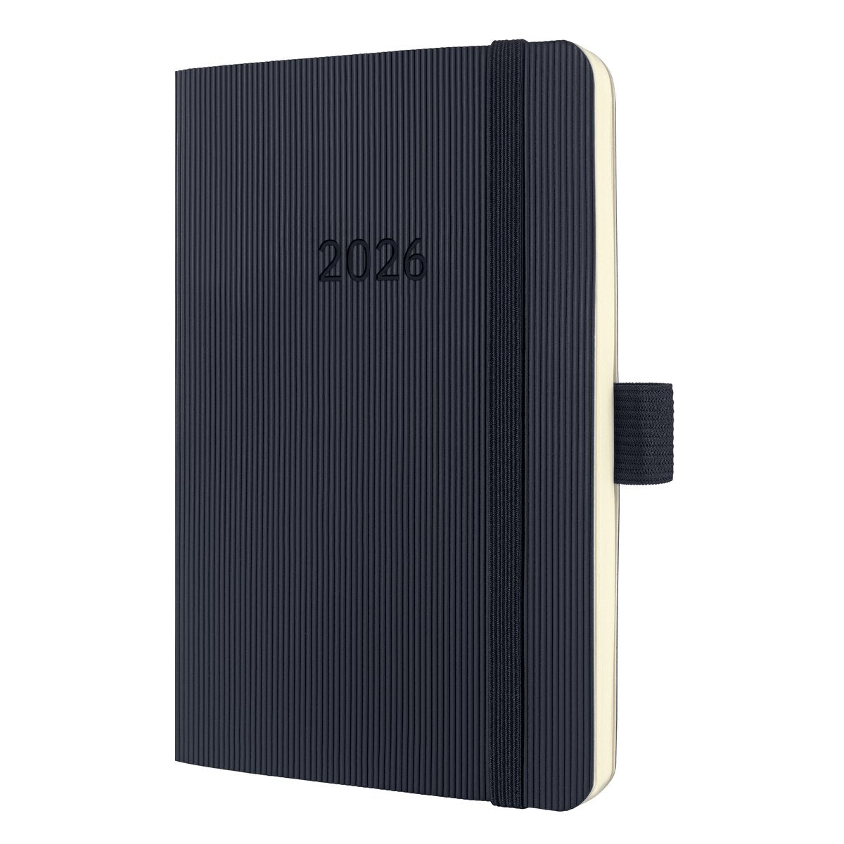 Sigel weekly agenda 2026 conceptum - format A6 - med ekstra note sider - sort - softcover - si-c2625