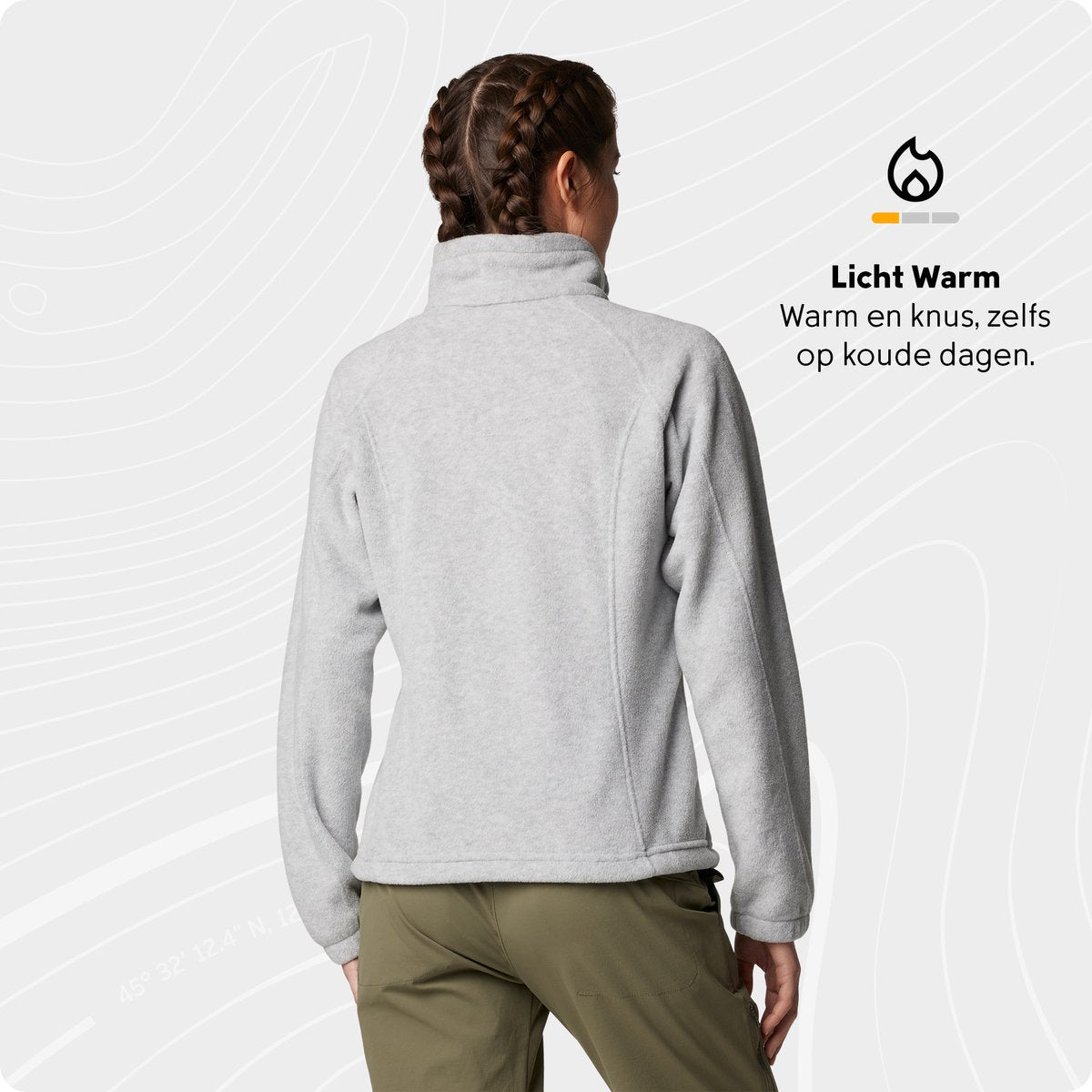 Columbia benton springs™ udendørs sweater til kvinder med fuld lynlås - cirrusgrå lyng