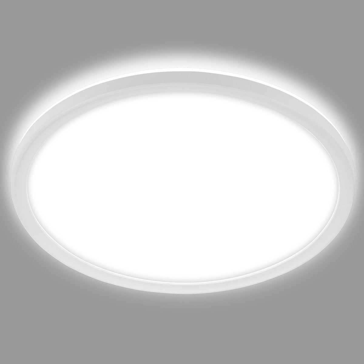 Briloner - led badeværelsesbelysning - loftslampe med baggrundsbelysning - badeværelsesloftslampe - ip44 - ø29 cm - hvid