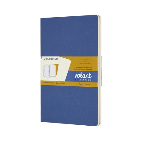 Moleskine flæsejournaler - store - foret - blågule