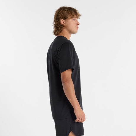 New balance sport kortærmet t-shirt herre sportstrøje - sort