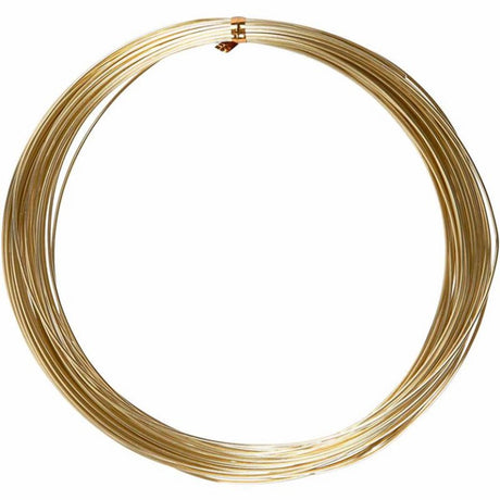 Creativ company alu tråd, rund, tykkelse 1 mm, guld, 16 m 1 rulle