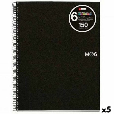 Miquelrius bog om ringe sorte a5 150 ark (5 stk)