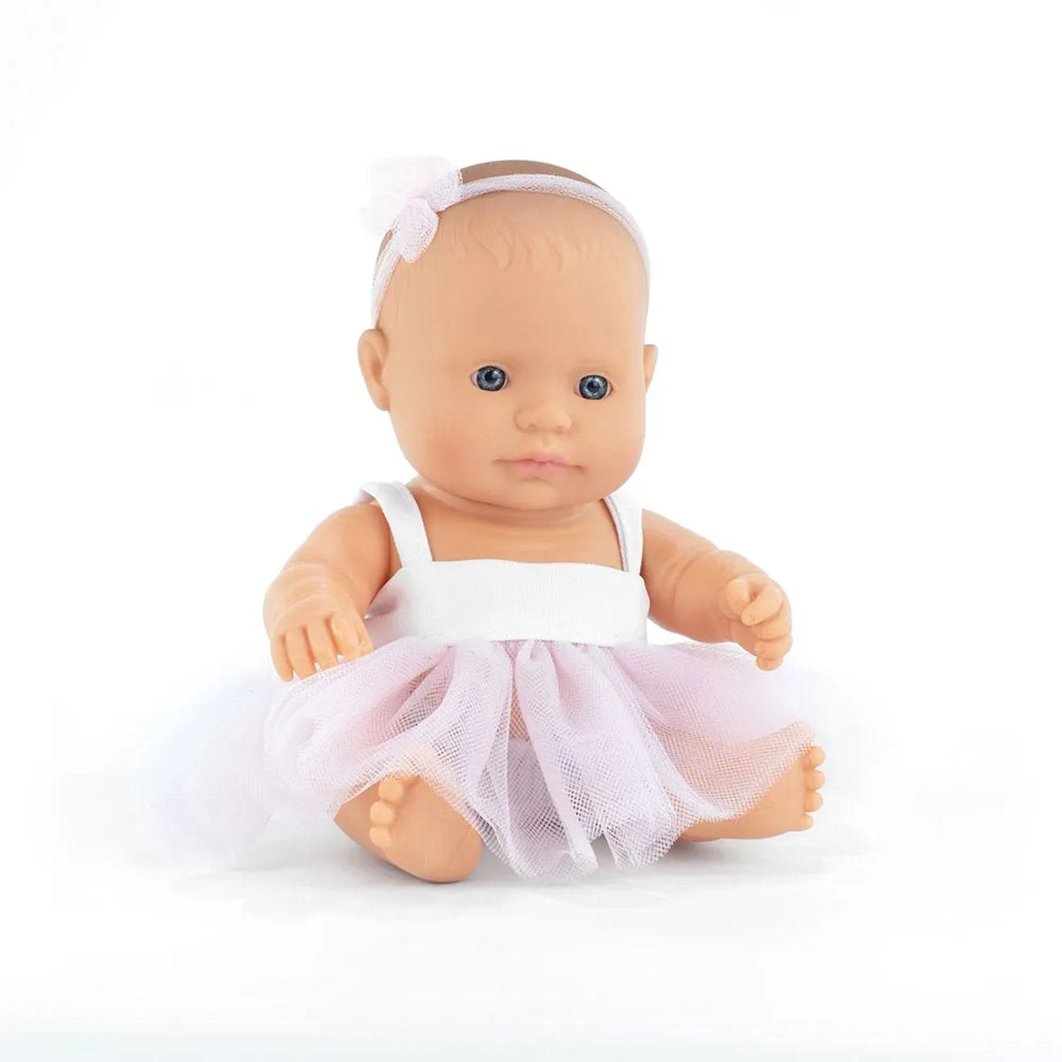 Miniland babydukke - europæisk pige 21cm - med vaniljeduft - vandtæt - 10 måneder