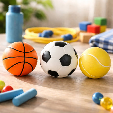 Eddy toys speelballen set 3 stuks - ballenset kinderen met voetbal basketbal en tennisbal - zachte ballen voor binnen en buiten - sportballen speelgoed voor peuters en kleutersh