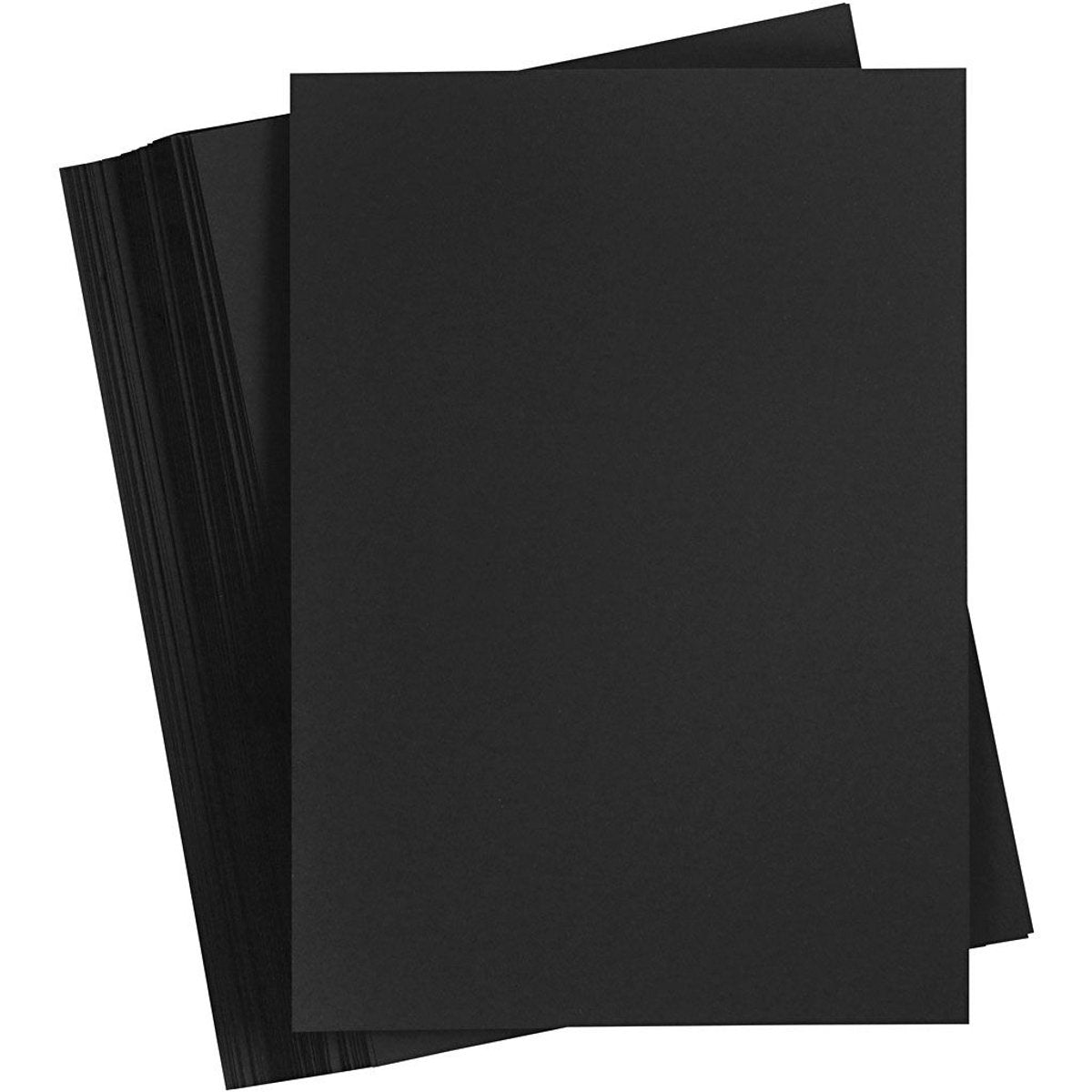 Creativ firma sort karton 180 gram - a3 sort karton - hobbypap - robust papir - a3 papir 180 gram - tegnepapir hobbypap - 29,7x42 cm - a3 - 100 ark