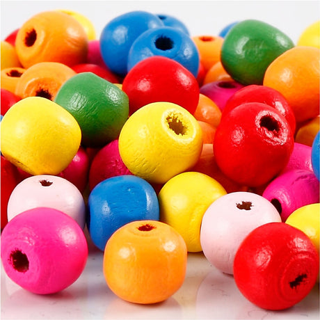 Https: www.cchobby.nl træ-perler-d-10-mm-hul-størrelse-2-5-3-mm-ca-70-forskellige-farver-22-gr-1-kasse