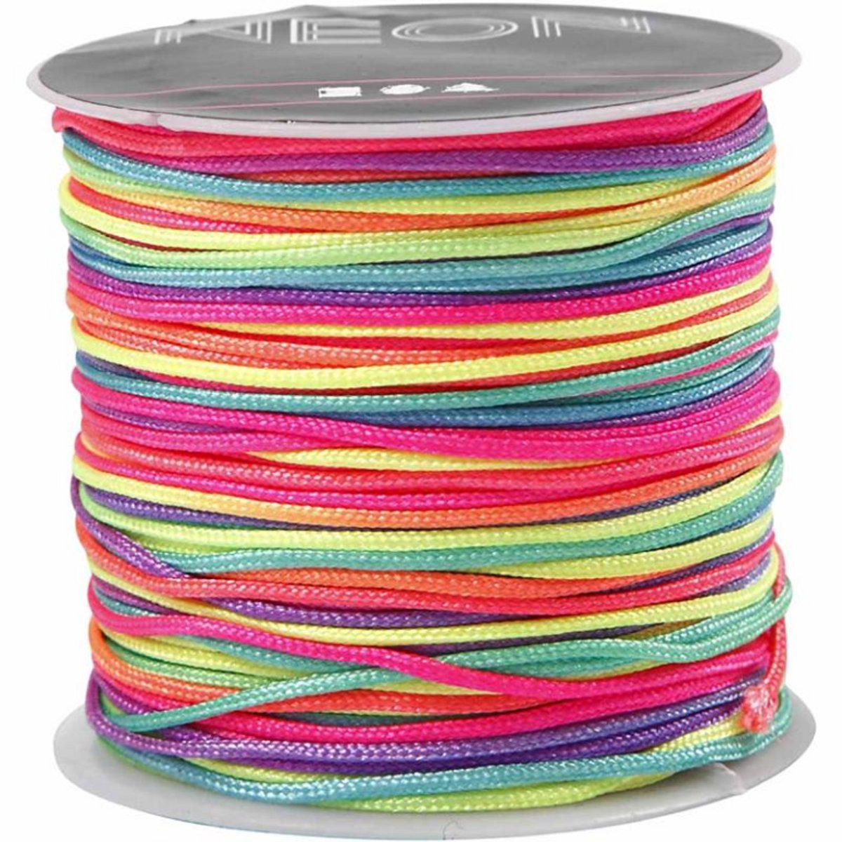 Creativ virksomhed https: www.cchobby.nl macrame-cord-thickness-1-mm-neon-colors-28-m-1-roll