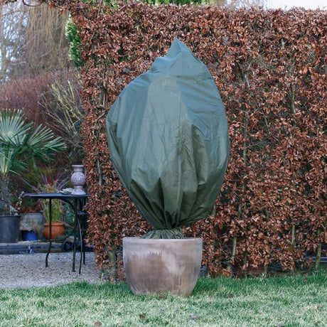Natur - vinterbetræk - h150 x ø75cm (2 stk) - grøn - betræk - med snøre