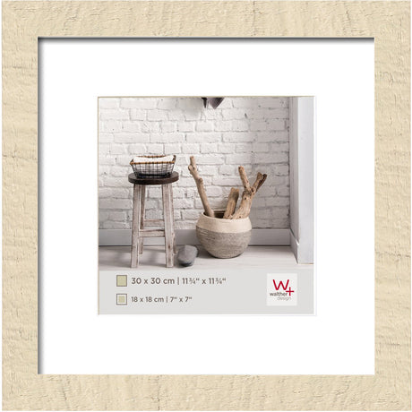 Walther home - træramme - fotostørrelse 30x30 cm - cremehvid