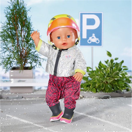 Baby born city scooter hjelm - dukketøj