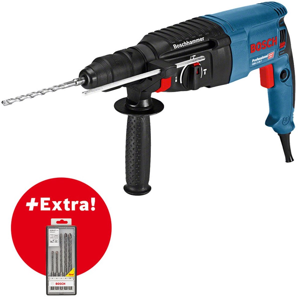 Bosch borehammer GBH 2-26 F + 5 SDS-plus 5