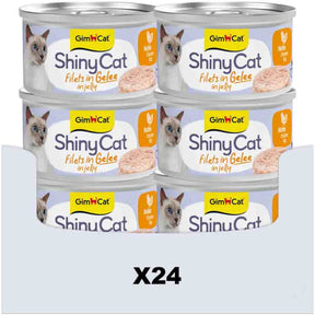 Gimcat 24 x 70 g - shinycat fileter i gelékylling