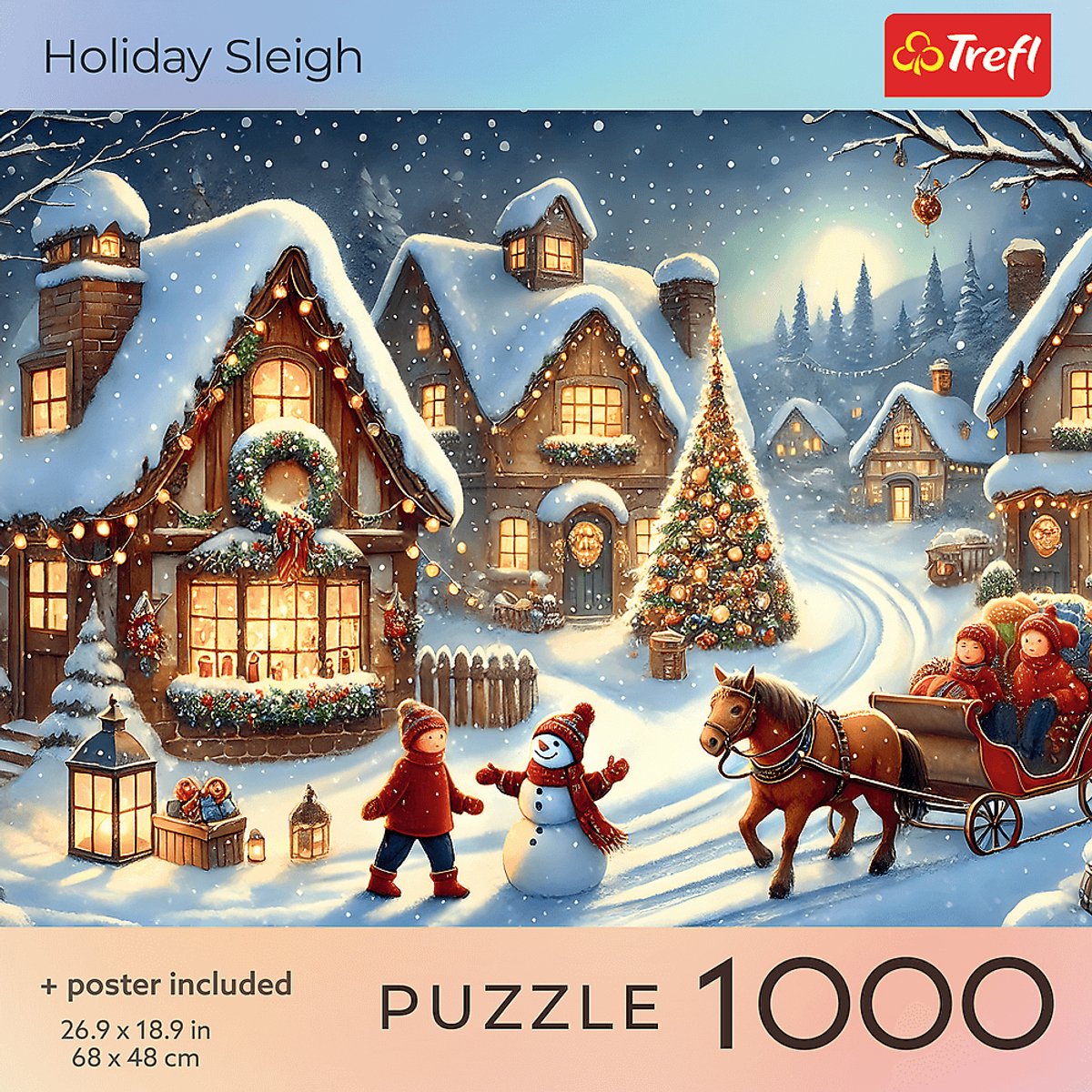 Trefl puslespil 1000 brikker juleferie kanepuslespil voksne.