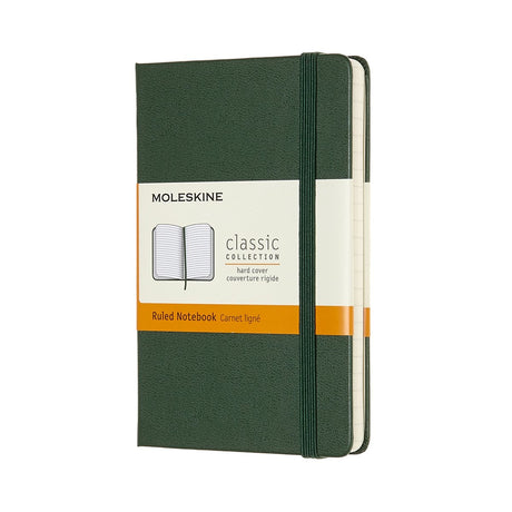Moleskine klassisk notesbog - lomme - hardcover - foret - myrtegrøn