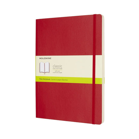 Moleskine klassisk notesbog - ekstra stor - softcover - blank - rød