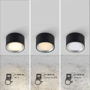 Nordlux fallon overflade-downlight-3-trins moodmaker™ dæmpende sort stål
