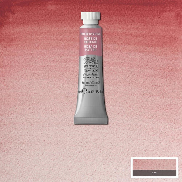 Winsor newton akvarelmaling m n 5ml - 537 potters pink