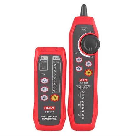 Uni-t UT683kit kabelfinder og kabeltester til netværkskabel, coax, telefonkabel og strømkabler gennem isoleringen