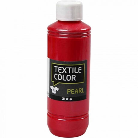 Creativ firma tekstil farve, perlemor, rød, 250 ml 1 flaske