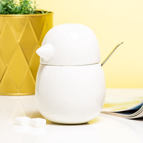 Balvi sukkerskål fugl birdie hvid porcelæn