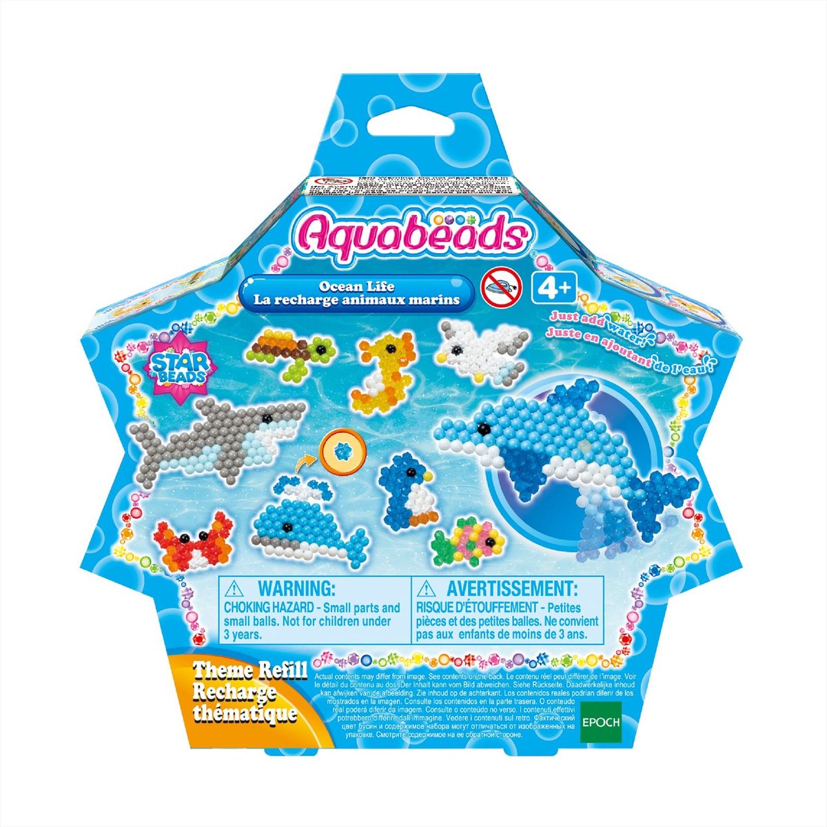 Aquabeads tema refill havdyr - 600 perler