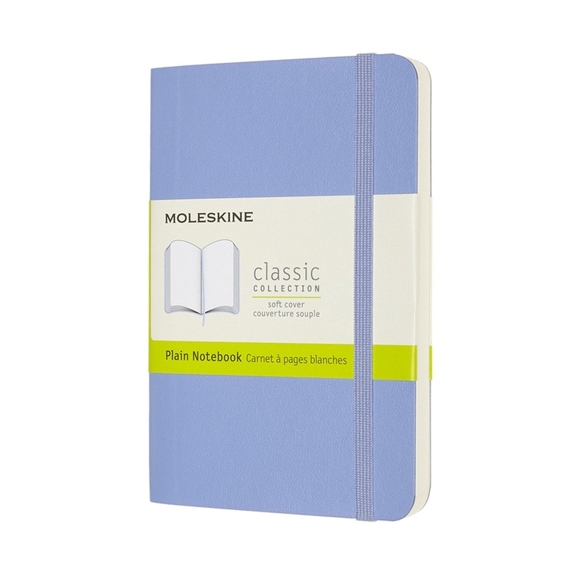Moleskine klassisk notesbog - lomme - softcover - blank - hortensiablå