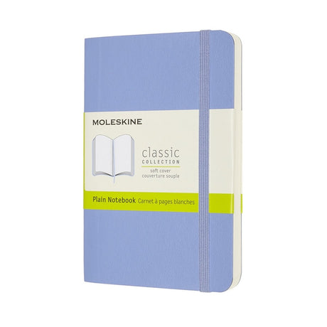 Moleskine klassisk notesbog - lomme - softcover - blank - hortensiablå