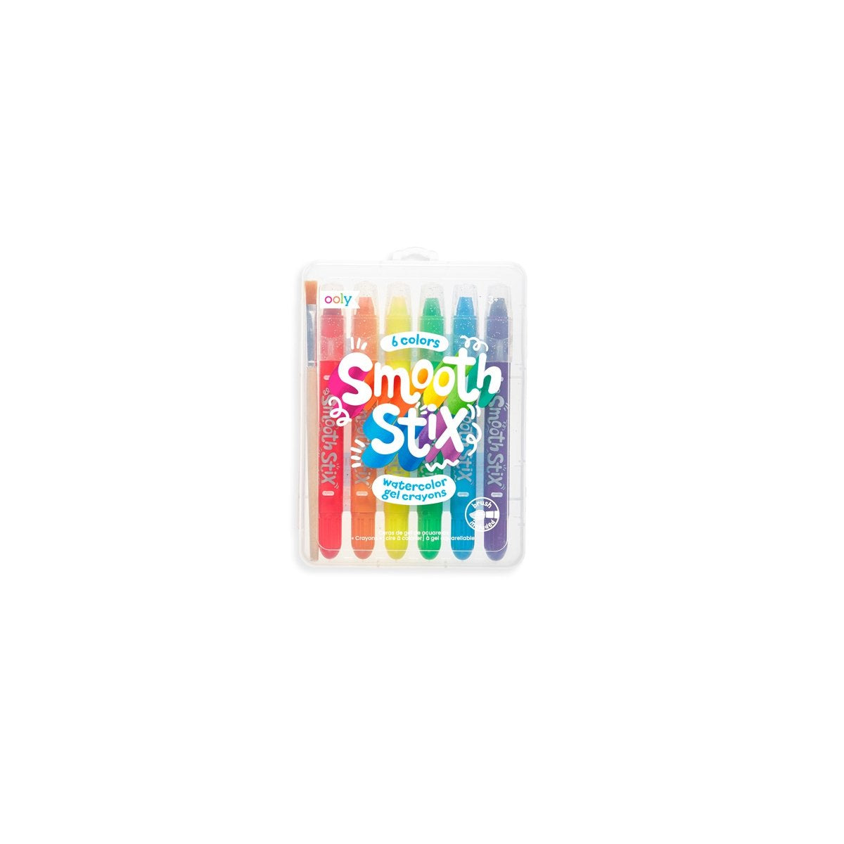 Ooly - glat stix - akvarel farveblyanter - 6 stk