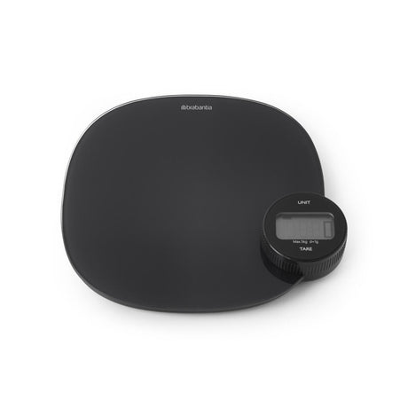 Brabantia tasty+ køkkenvægt digital - ingen batteri nødvendig - mørkegrå